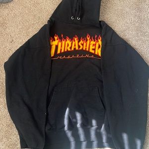 Thrasher hoodie hardly worn size:Medium